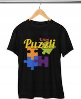 KOSZULKA DZIECIĘCA T-SHIRT - DZIEŃ PUZZLI PUZZLE NIETYPOWE DNI - L 146-152