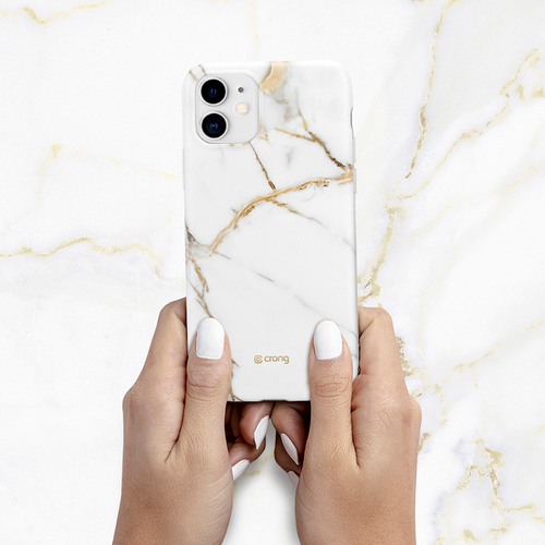Crong Marble Case – Etui do iPhone 11 (biały) na Arena.pl