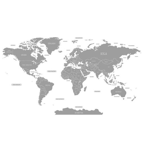 Naklejka Mapa Świata DK410 L na Arena.pl