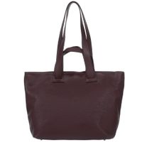 VERA PELLE torebka skórzana shopper z długimi rączkami V529 c.bordowa