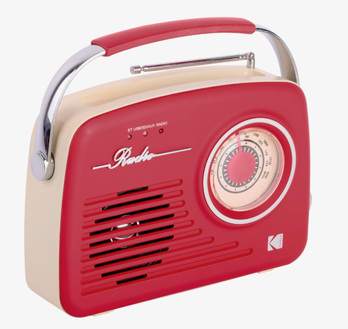 Retro Radio RR-7302 Bluetooth AUX USB AM FM Styl Vintage Przenośne Czerwone na Arena.pl