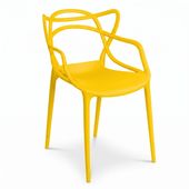 Nowoczesne Krzesło Ażurowe Żółte – Designerskie Krzesło Masters do Salonu, Kuchni i Ogrodu Loft XD-Y
