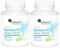 Aliness BETAINE HCL PEPSYNA Trawienie Betaina Metabolizm Trawienie Senność