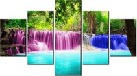 75CM 120 OBRAZ 5 ELEM KOLOROWY WODOSPAD ŚCIENNY DRUK