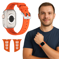 Pasek SMART WARCH BAND do Apple Watch 38mm 40mm 41mm pomarańczowy opaska