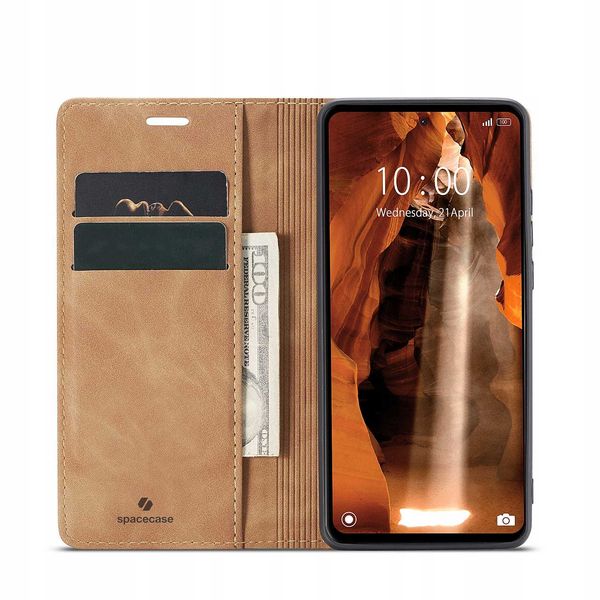 Spacecase Wallet Redmi 12C Light Brown zdjęcie 13