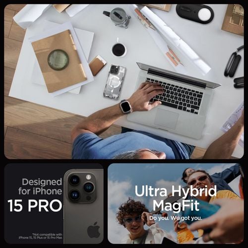 spigen ultra hybrid mag magsafe iphone 15 pro zero one white na Arena.pl
