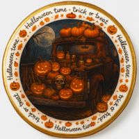 CIASTKO LUKROWANE GHOST CAR ROZ.XL KOŁO HALLOWEEN RĘCZNIE ROBIONE