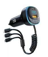 TRANSMITER FM BLUETOOTH 5.0 MP3 ŁADOWARKA SAMOCHODOWA USB-C MICRO LIGHTNING