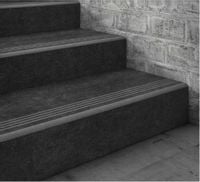 Grafitowe płytki na schody 120x30 ANTYPOŚLIZGOWE