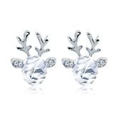 Kolczyki Wiszące Święta Renifery Kryształek K953S