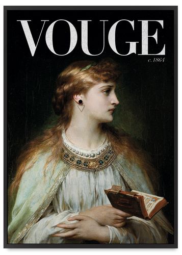 Plakat vogue pop art 21x30 cm w czarnej ramie na Arena.pl