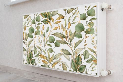 Magnetyczna OSŁONA Grzejnika Akwarelowe Liście Rośliny 90cm x 60cm na Arena.pl
