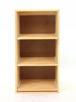 Emaga Regał ekspozycyjny wysuwane półki drewniany RW-17