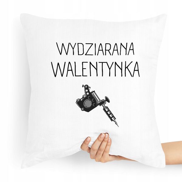 Poduszka Na Walentynki Wydziarana Walentynka Z Nadrukiem Ze Zdjęciem zdjęcie 1