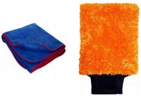 Zestaw do mycia AUTA MYCIE + SUSZENIE - Rękawica + Ręcznik Fluffy