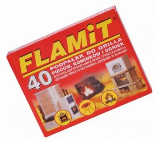 KOMPLET GRILL WĘGLOWY I PODPAŁKA 40 KOSTEK PIKNIK zdjęcie 2