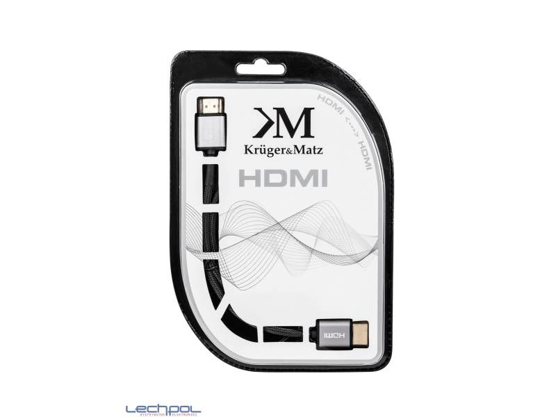 KM0329 Kabel HDMI - HDMI wtyk-wtyk (A-A) 1.8m Kru zdjęcie 2