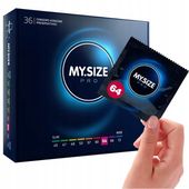 PREZERWATYWY MY.SIZE Pro 64 mm naturalne nawilżone XL cienkie 36 szt.