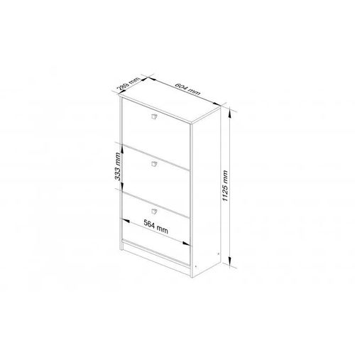 Szafka na obuwie, ARONA, 60x29x113 cm, biel, grafit, mat | TYLETEGOTU na Arena.pl