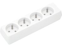 Gniazdo GN-470 4-GNIAZDA z uziemieniem białe