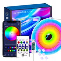 Zestaw NEON LED 10M 5V Aplikacja Bluetooth Muzyczna Taśma LED RGB - IC