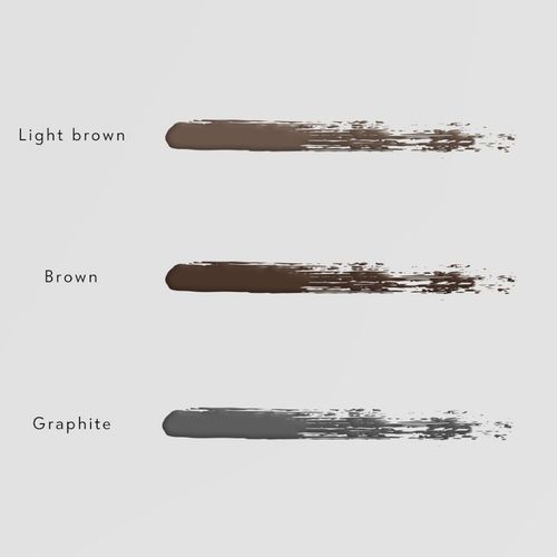 KREDKA DO BRWI ze szczotką GRAFITOWA z OLEJKIEM RYCYNOWYM miękka NUTRIDOME na Arena.pl