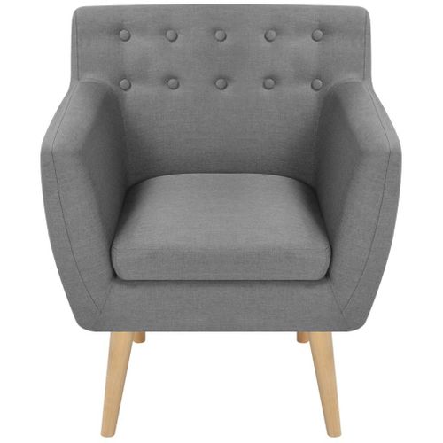 Fotel 67x59x77 cm, jasnoszary materiał na Arena.pl