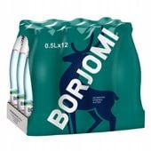 12x Naturalna woda mineralna Borjomi 500 ml szkło