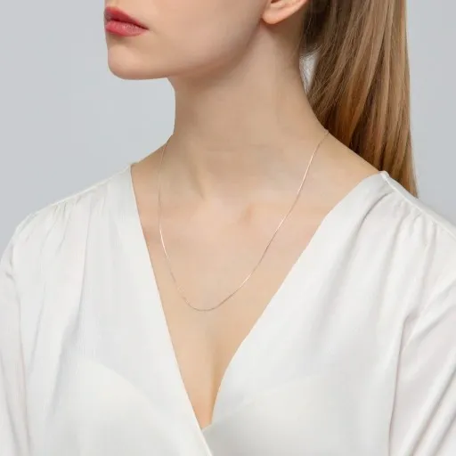 DAMSKI ŁAŃCUSZEK SREBRNY pr. 925 ŻMIJKA 55cm zdjęcie 4