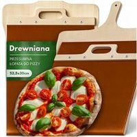 Łopata Drewniana ECO do pizzy Chleba przesuwana szufla Taca Kwadratowa