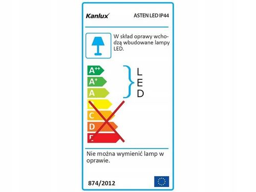 Kinkiet LED IP44 8W NW ASTEN na Arena.pl