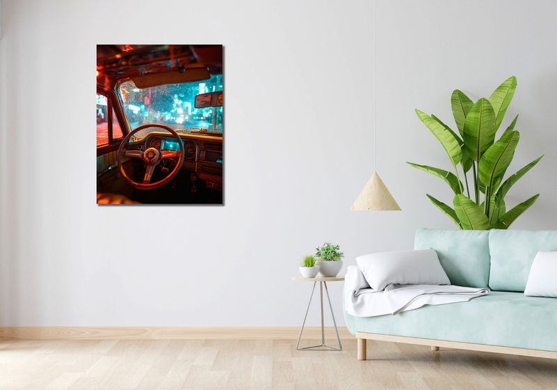 Obraz 70x90cm Nocny Kierowca zdjęcie 2