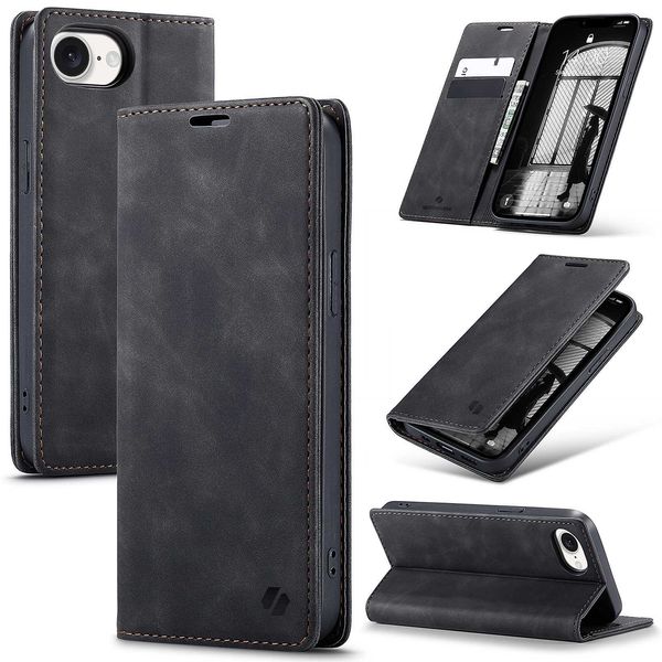 Spacecase Wallet Iphone 16E Black zdjęcie 7