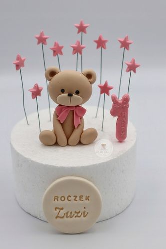 Zestaw Miś z gwiazdkami ROCZEK/CHRZEST - figurki z masy cukrowej na na Arena.pl