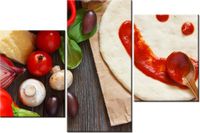 60 90CM OBRAZ 3 ELEM PIZZA DOMOWA ŚCIENNY DRUK PŁÓTNO