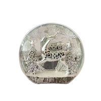 Srebrna dekoracja świąteczna led 25 Zwierzęta leśne