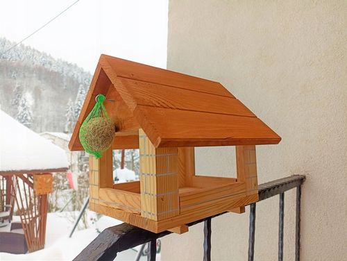 Karmnik Dla Ptaków ozdobaMocny STOJĄCY DREWNIANY WISZĄCY wystąrczająco na Arena.pl