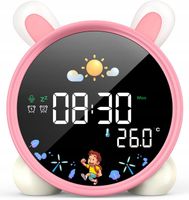 Zegar budzik lampka lampa nocna dla dzieci dziecka timer akumulator Królik