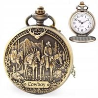 Męski zegarek kieszonkowy na łańcuszku Kowboj Vintage PREZENT WALENTYNKI