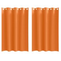 Zasłony z zasłonami 2 pcs Jasnopomarańczowy Poliester