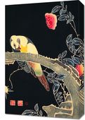Obraz 40x60cm Parrot on the Branch, Jakuchu Japoński Vintage