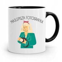 Kubek Czarny Dla Fotografa Najlepsza Fotografka Z Nadrukiem Ze Zdjęciem
