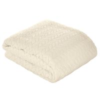 Koc z tłoczeniem CINDY 220x200 beżowy