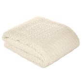 Koc z tłoczeniem CINDY 220x200 beżowy