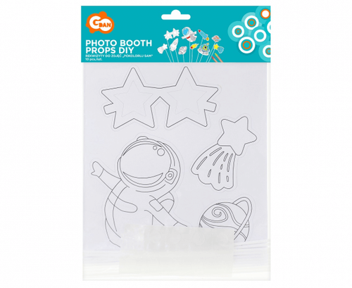 Rekwizyty akcesoria do zdjęć kosmos kolorowanka 10 elementów na Arena.pl