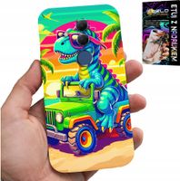 ETUI DO HUAWEI MATE 20 LITE - DINOZAUR W CIĘŻARÓWCE WZORY DLA DZIECI