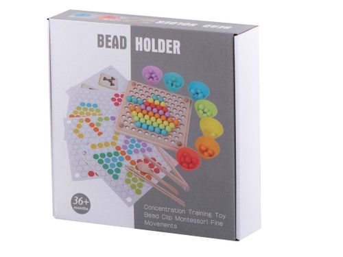 Układanka edukacyjna mozaika z kulek koralików montessori 77el. na Arena.pl