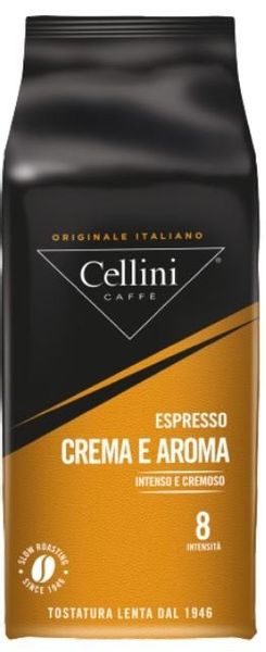 CELLINI Crema Aroma, 80% Arabika, 20% Robusta. Przyjemny smak, gęsta pianka 1 kg zdjęcie 1