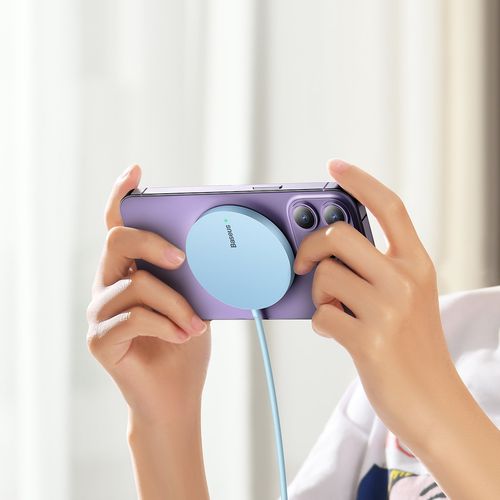 Simple Mini3 ładowarka magnetyczna indukcyjna MagSafe Qi 15W - niebieska na Arena.pl